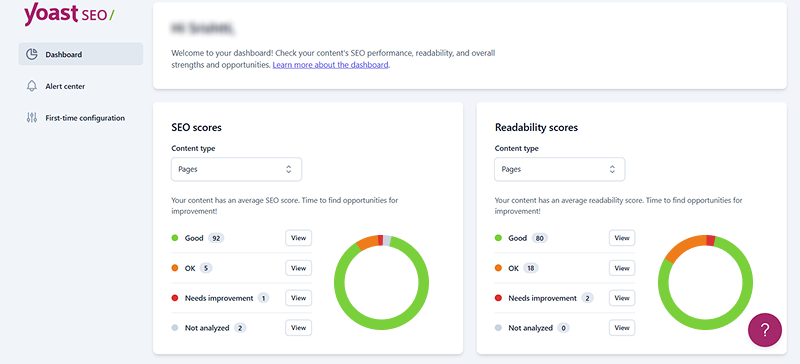 Yoast SEO plugin interface for WordPress content optimization